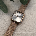 BESSERON Oem watch low moq 3atm waterproof women square japan movt mesh band wristwatch